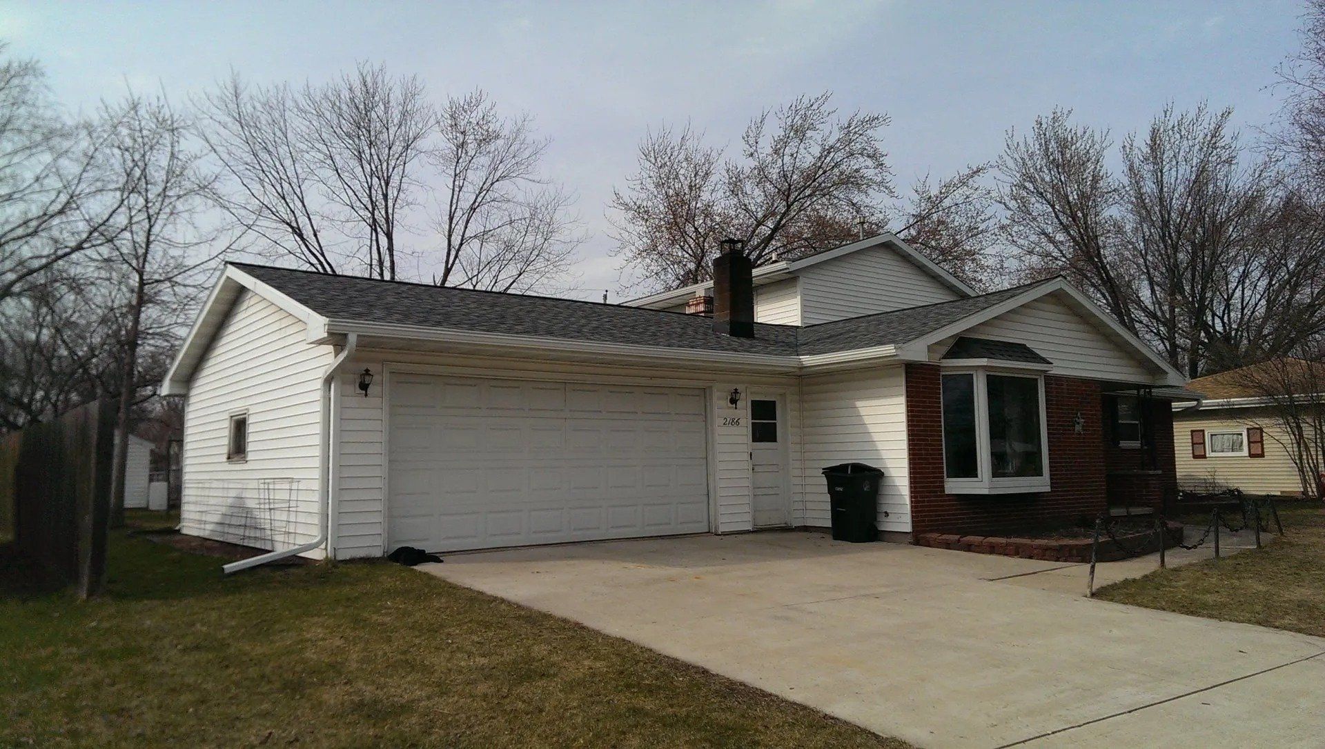 White 5 inch gutters