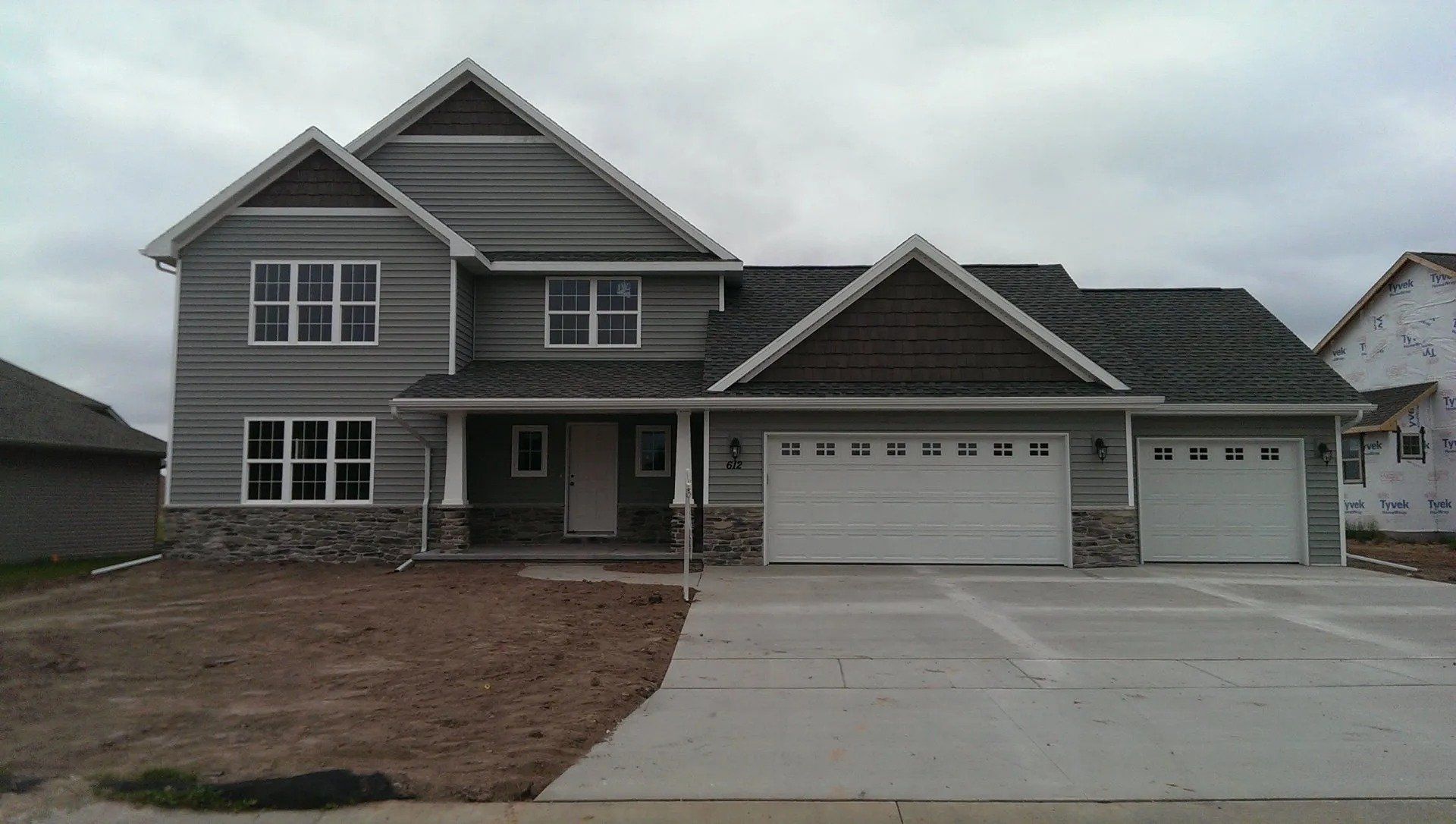 New Construction white 5 inch gutter