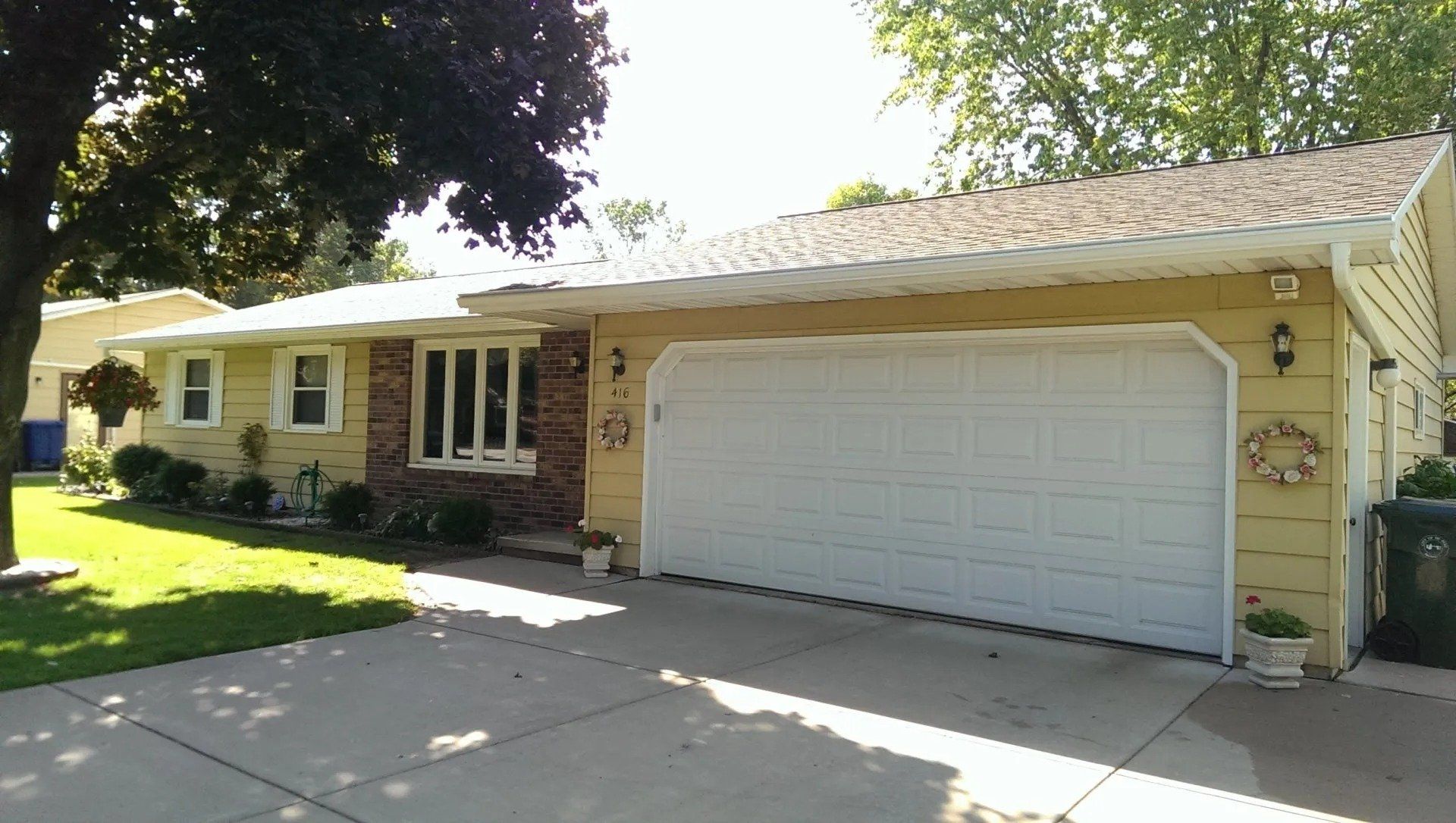 White 5 inch gutters