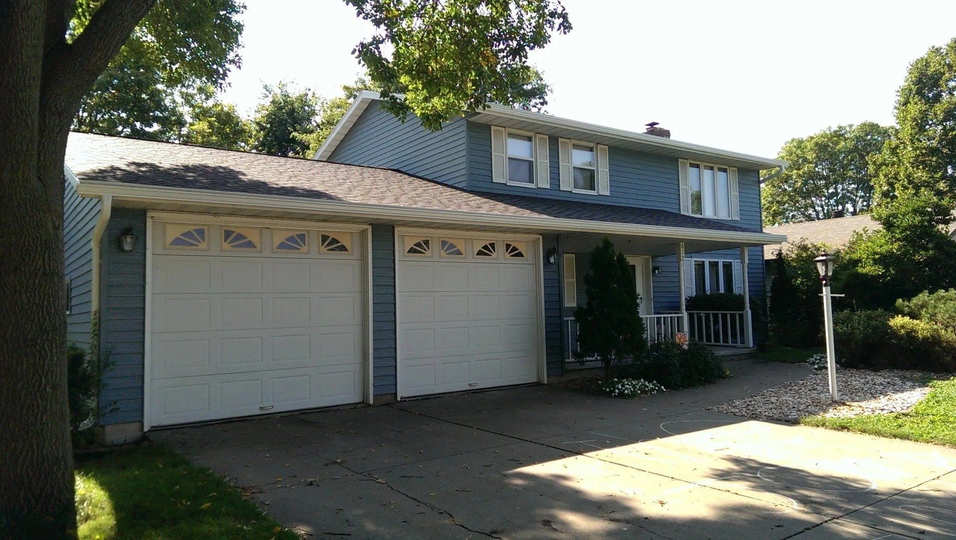 White 5 inch gutters