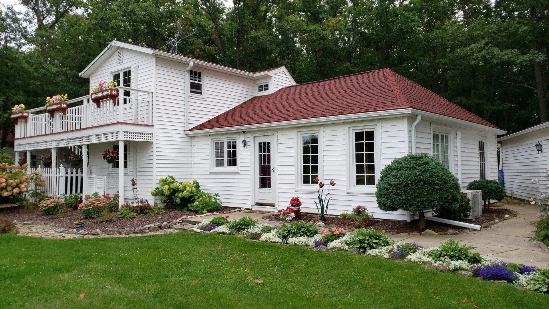 White 5 inch gutters