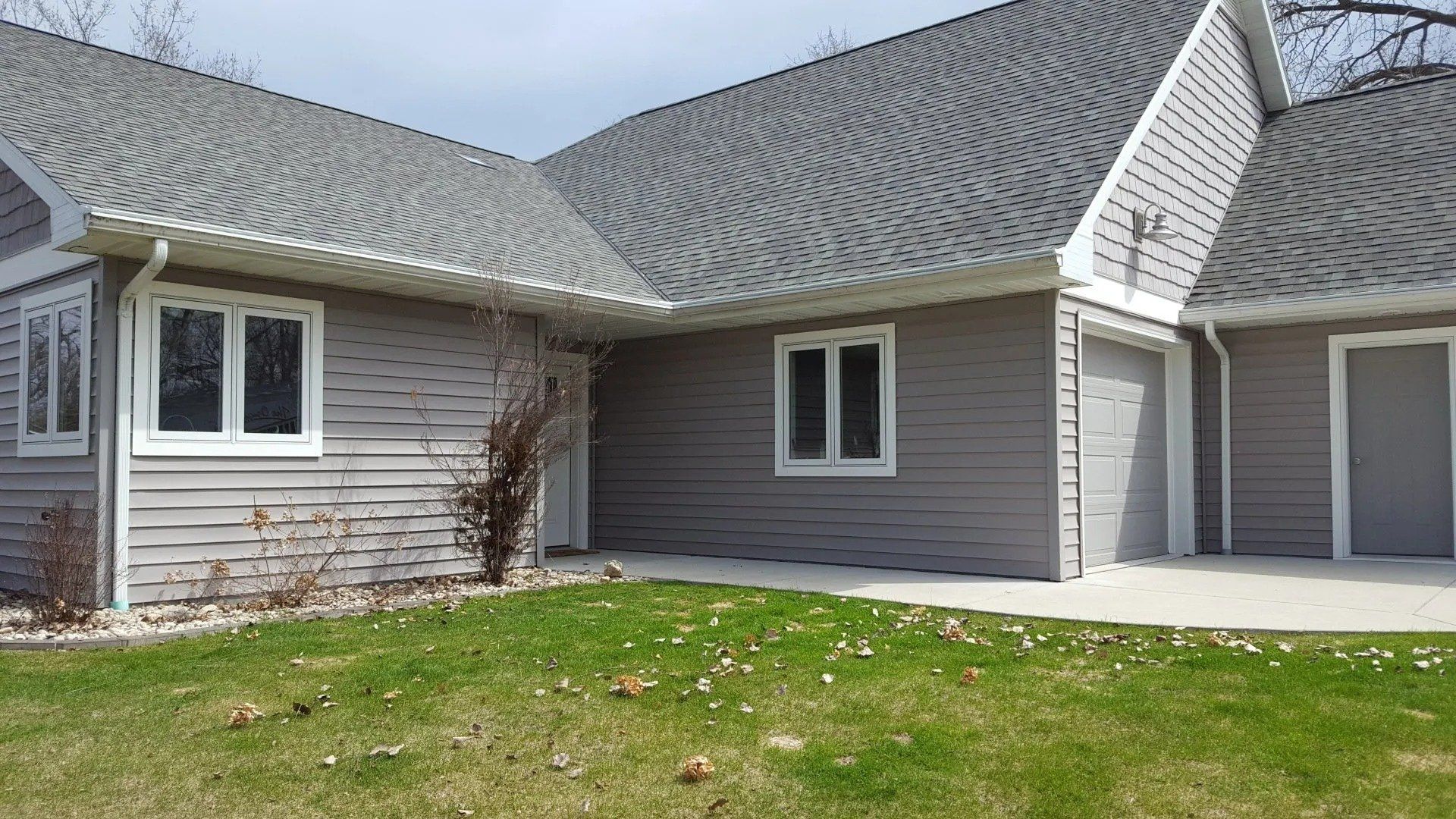 White 5 inch gutters