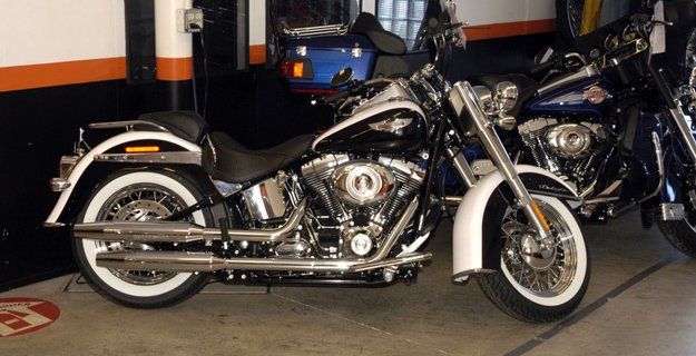 Parked motorcycles
