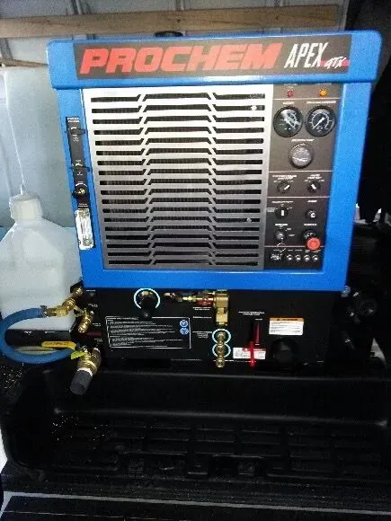 A prochen apex machine is sitting on a table