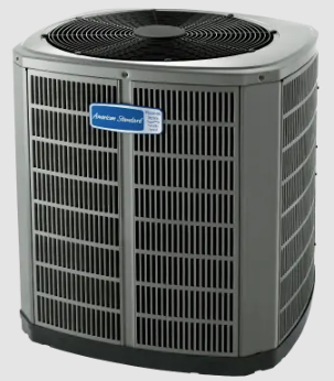 An american standard air conditioner is shown on a white background