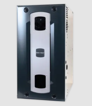 A black and white box with a camera on it.