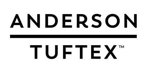 The logo for Anderson Tuffex is black and white.