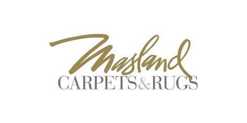 The logo for Masland Carpets and Rugs is on a white background.
