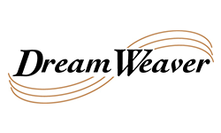 DreamWeaver logo with flowing brown lines encircling the text.
