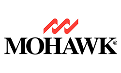 Mohawk Industries logo: red wave symbol over the word