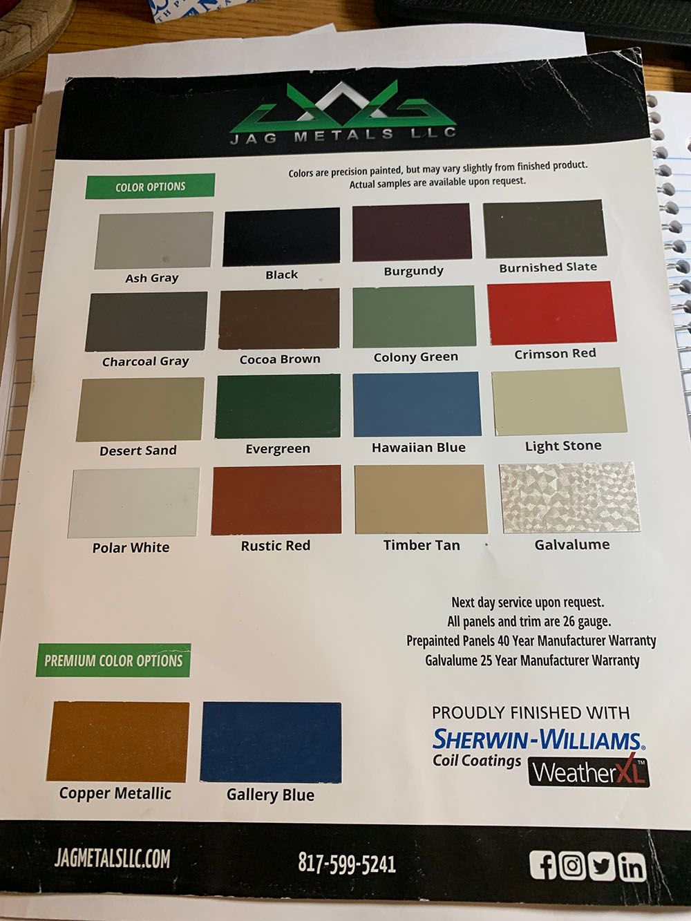 A sheet of paper with a bunch of different colors on it