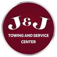 Logo for J&J Towing and Service Center: White 