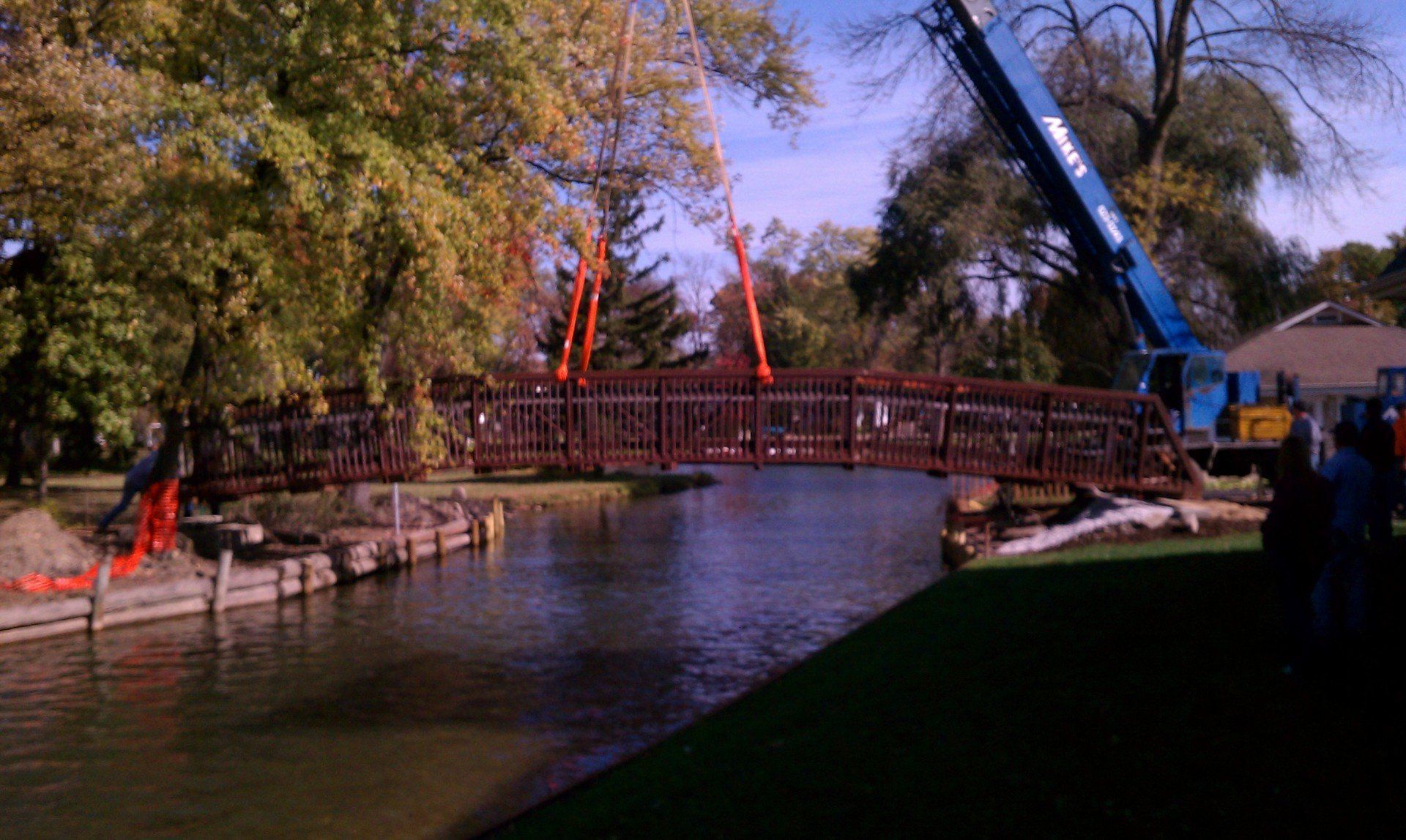Crane service at the bridge