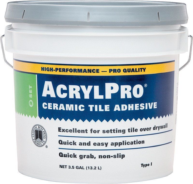 CUSTOM AcrylPro Ceramic Tile Adhesive, 3.5 gal Pail