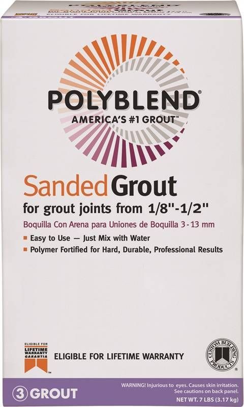 CUSTOM PolyBlend Tile Grout, 7 lb Box