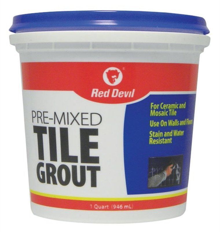 Red Devil Tile Grout, 1 qt Tub