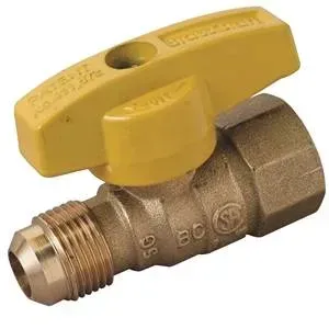 BrassCraft Straight Gas Ball Valve 1/2 Flare x 1/2 Female