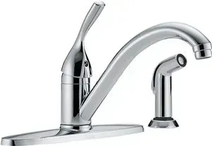 Delta Classic Kitchen Faucet Lever Handle W/ Sprayer Chrome