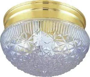 Boston Harbor Dimmable Round Ceiling Light Fixture, Polished Brass
