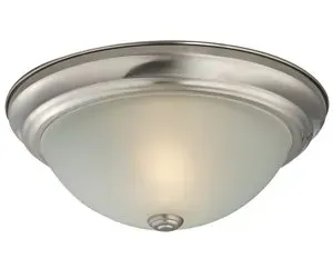 ProSource Dimmable Ceiling Light Fixture, Brushed Nickel