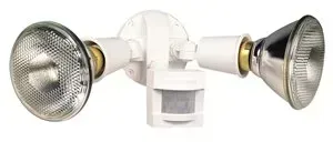 Heathco Security Floodlights, 2 Lamp, White