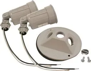 Bell Raco Combination Weatherproof Lampholder, Gray