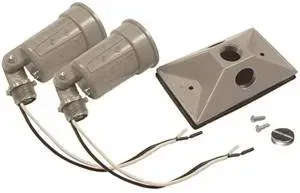 Hubbell Weatherproof Combination Lampholder, Gray