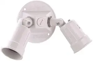 Hubbell Weatherproof Combination Lampholder, White