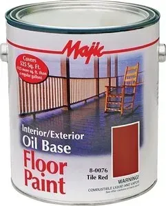 Majic Oil Based Floor Paint Tile Red