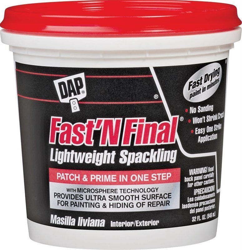 DAP Spackling Paste White, 1 Quart Tub