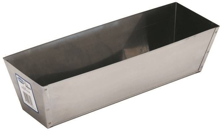 Marshalltown Drywall Mud Pan, 12-1/2 in L Bottom, 3 in W Bottom, Stainless Steel
