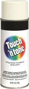 TOUCH 'N TONE General-Purpose Spray Paint, Gloss, White, 10 oz Aerosol Can