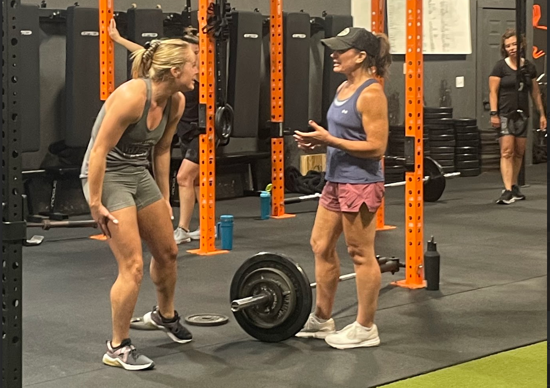 Women lifting weights