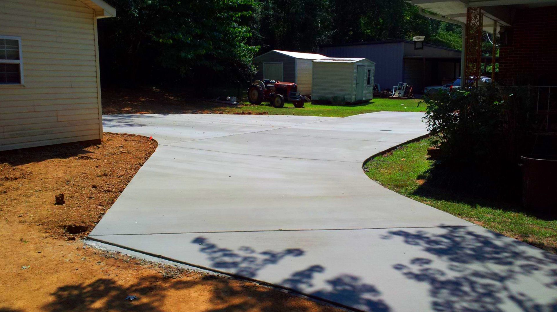 Concrete driveway