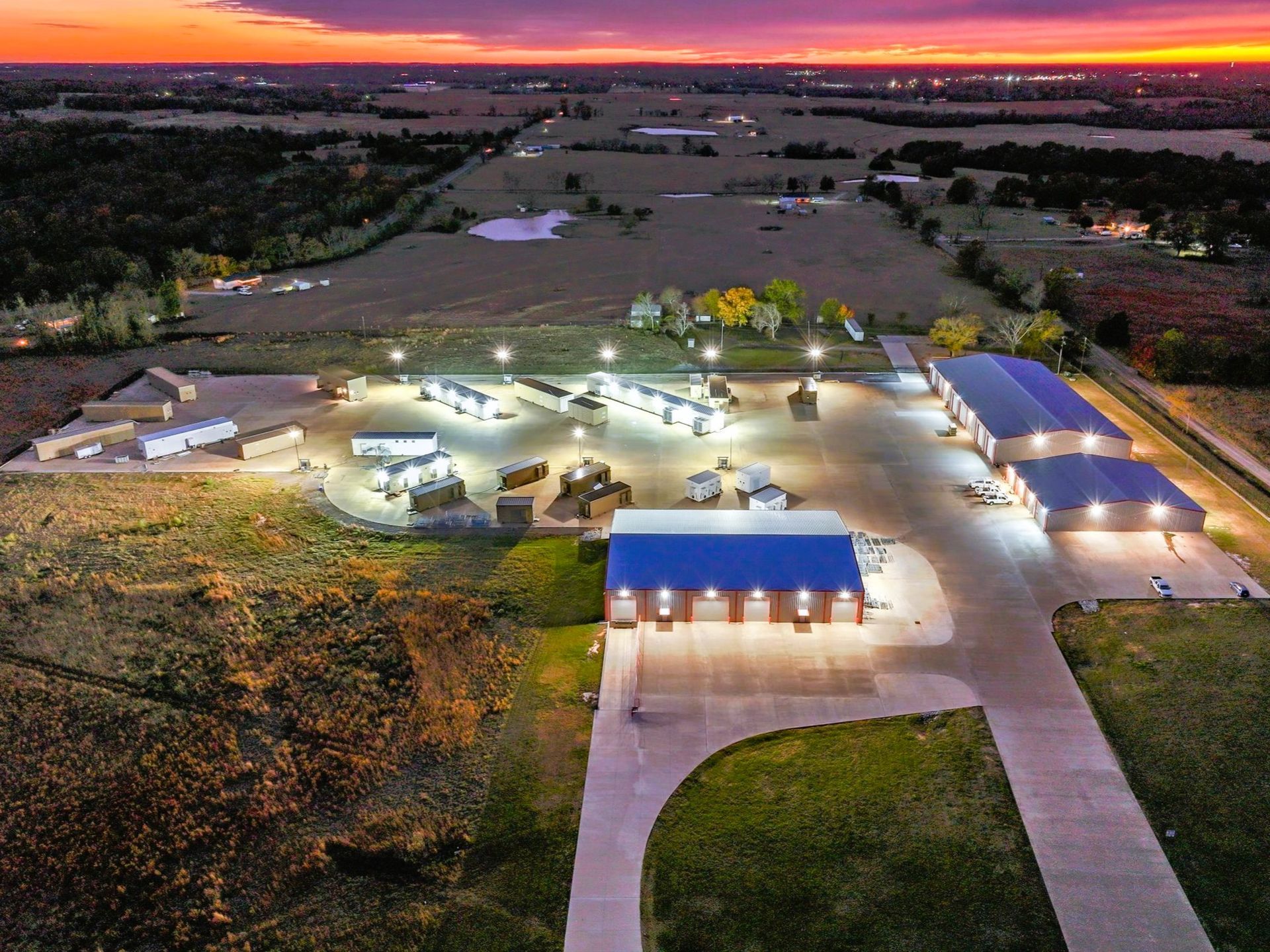 arial portrait of  electrical plant 