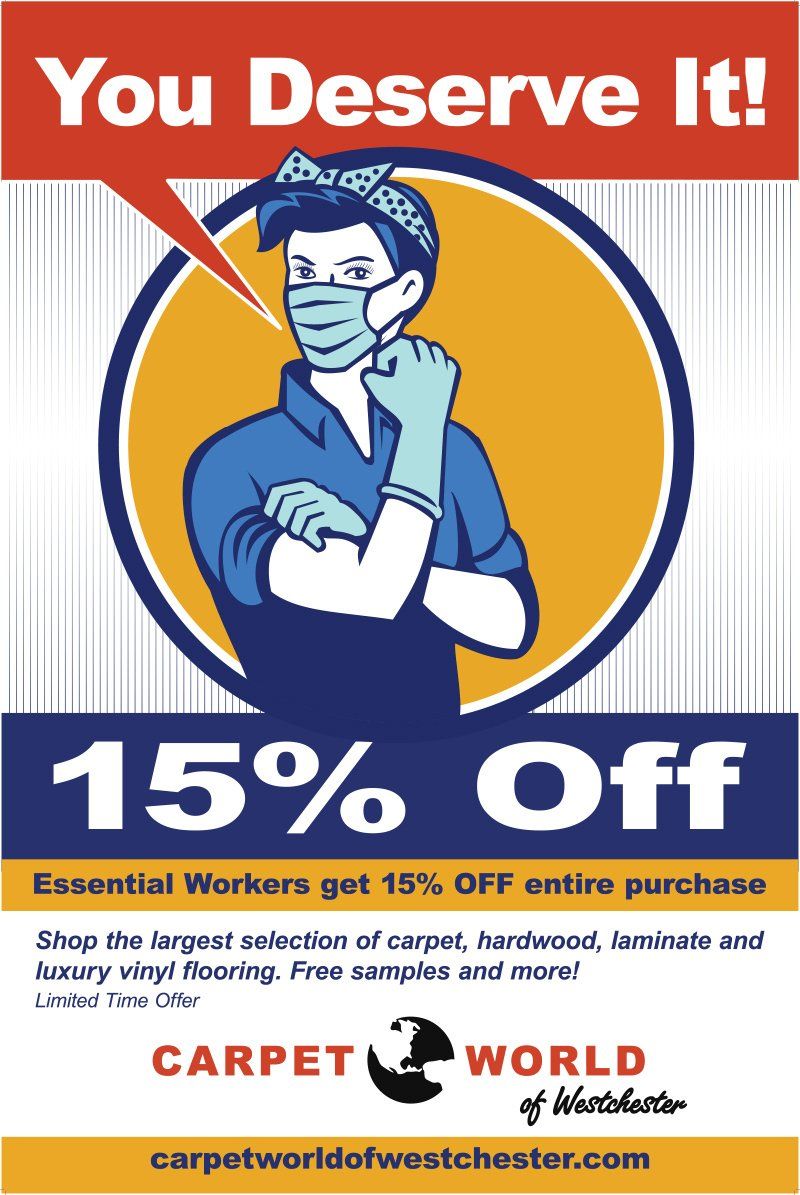 A poster that says you deserve it with a man wearing a mask and gloves.