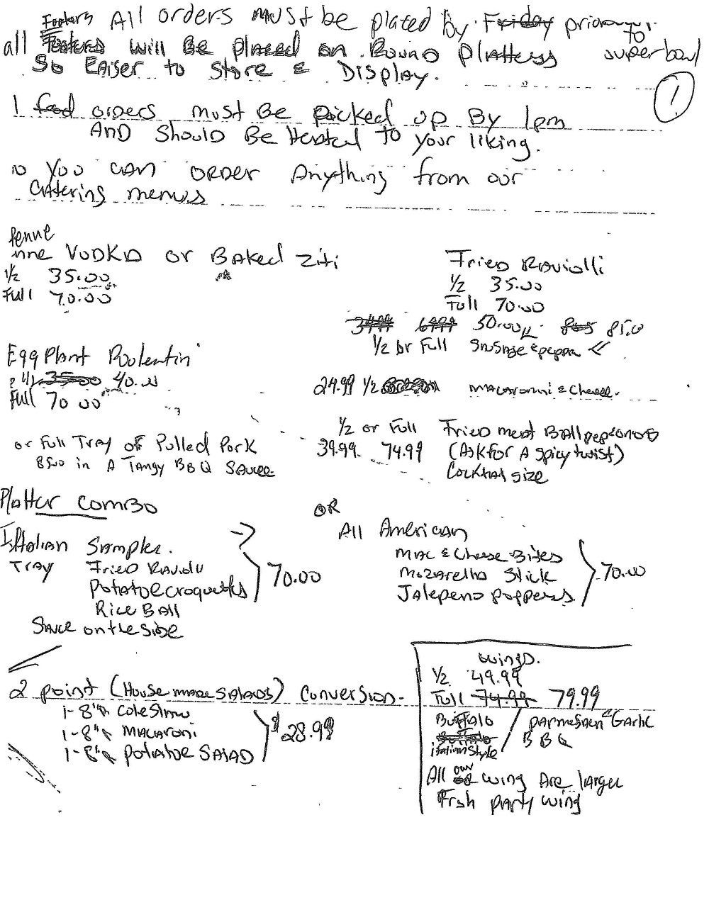 A piece of paper with a lot of writing on it.