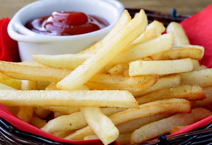 French fries and ketchup