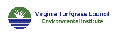 Logo of Virginia Turfgrass Council Environmental Institute. Green circle with grass, blue water, and text.
