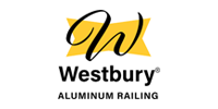Westbury Aluminum Railing logo: Black script 
