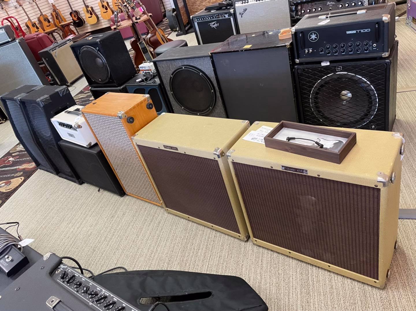 Assorted guitar amplifiers