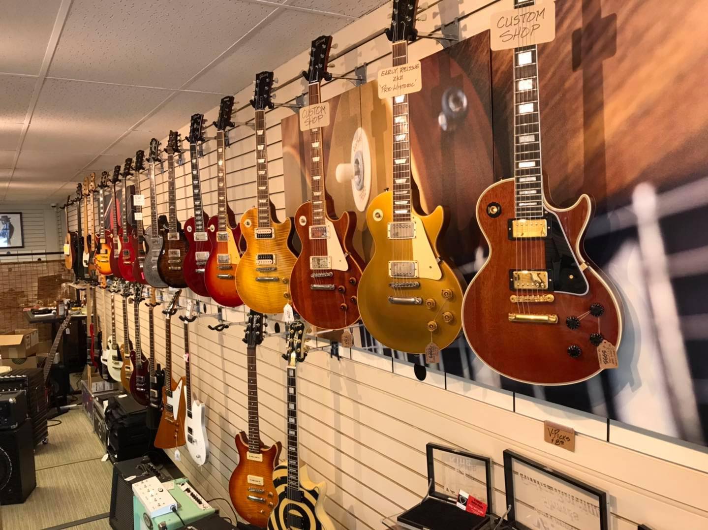Assorted electric guitars