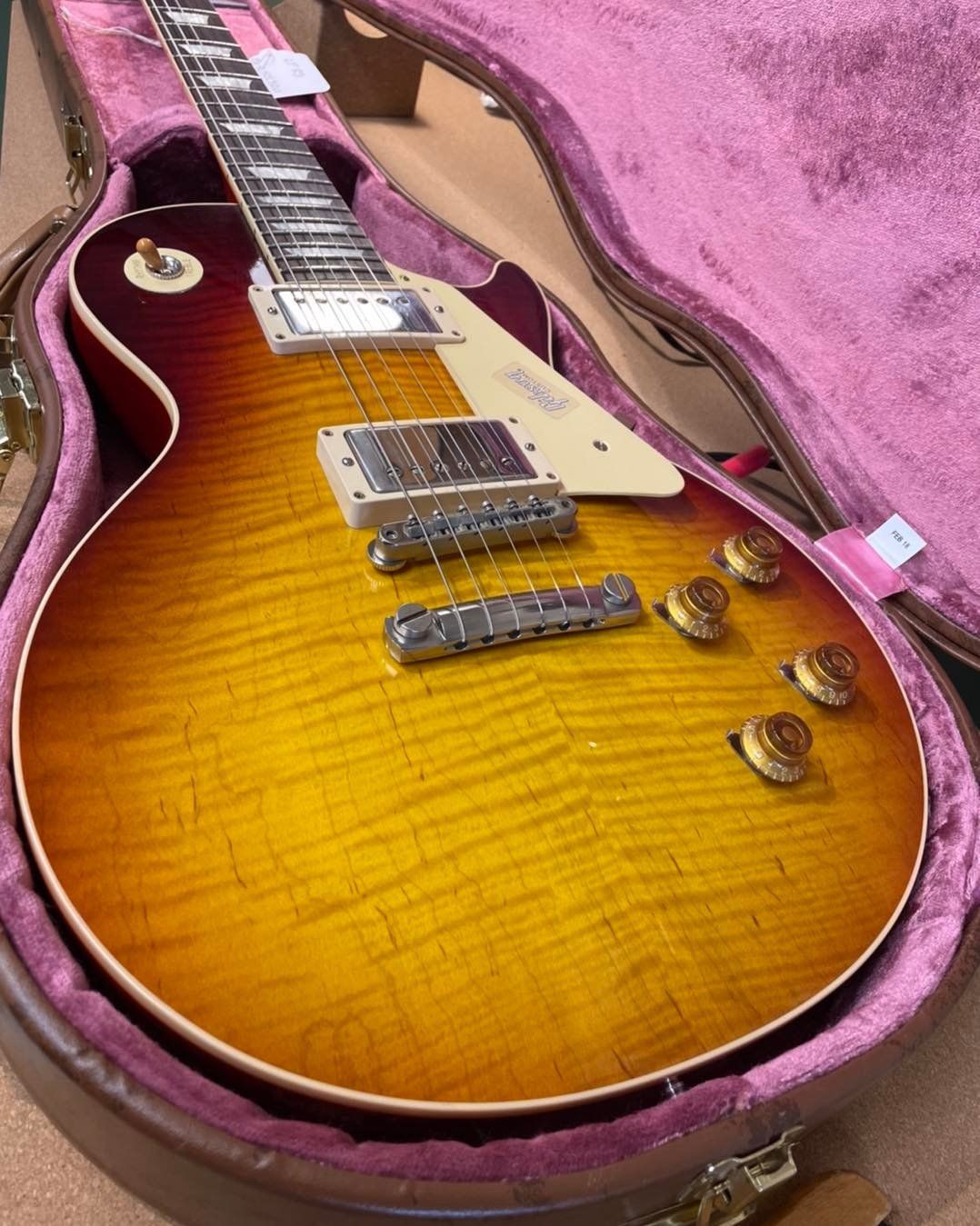 Classic brown electric guitar