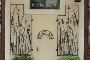 Custom ornamental iron work  - front of house
