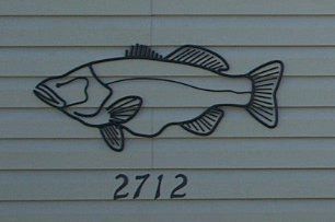 Custom iron ornament - front of house