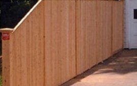 6 Foot Colonial Wood Fence with a Transitional section