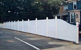 6 Foot Full Privacy PVC Fence with S Taper and Gothic Caps