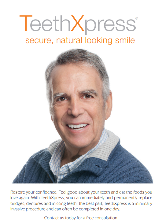 Happy elderly man with beautiful teeth