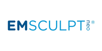 EMSCULPT neo logo in dark and light teal blue.