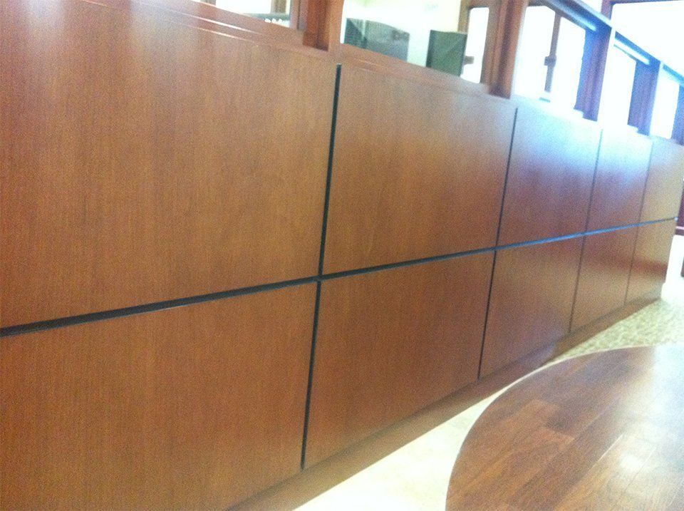 Newly painted cabinets